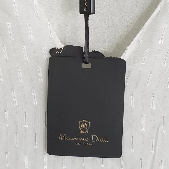 Massimo Dutti - white boho blouse with 3/4 bell sleeve - Picture 3 of 6